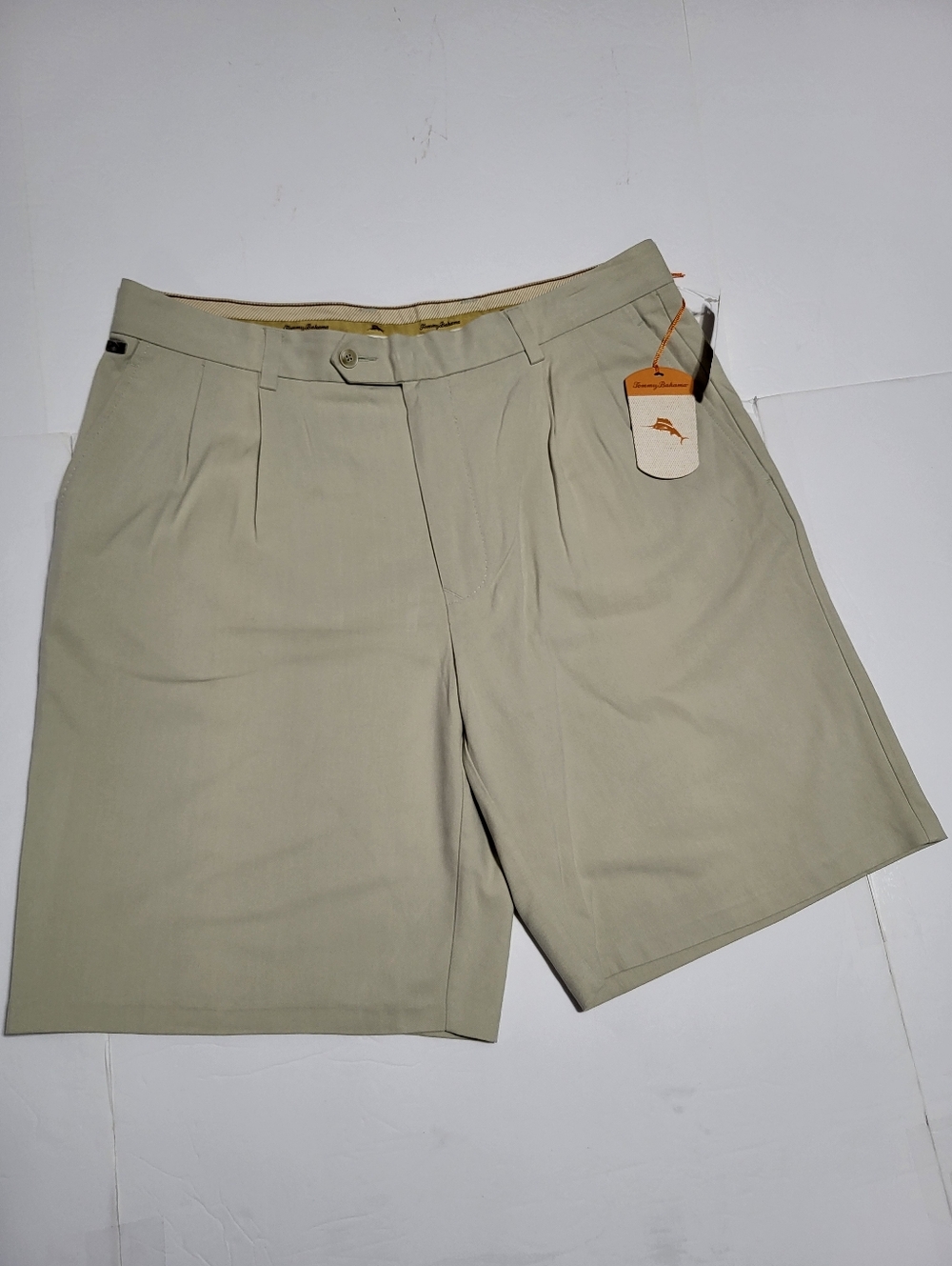 Tommy Bahama SilkClassic Flat Front Men's Shorts — Light Khaki